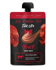 FITMIN For Life Cream Sauce Beef Nassfutter mit Rind cream Soße für Katzen 100g