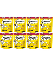 DREAMIES Mega Pack Chrupiące przysmaki dla kota o smaku sera 8x180 g