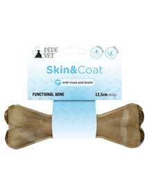 PAKA ZWIERZAKA PEPE Vet Skin&Coat Knochen Rinderhaut Forelle für gesunde Haut und Fell bei Hunden 13,5 cm (70g)