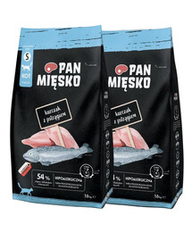 PAN MIĘSKO Trockenfutter mit Huhn und Forelle für adulte Katzen S 2x1,6 kg