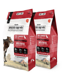 WIEJSKA ZAGRODA Trockenfutter mit Rind Monoprotein für adulte M/L Hunde 2x6 kg