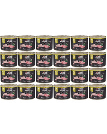 PAN MIĘSKO Nassfutter mit Pute, Gans und Kamille für adulte Katzen hypoallergen 24x200 g