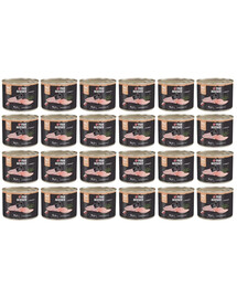 PAN MIĘSKO Nassfutter mit Pute, Kaninchen und Thymian für adulte Katzen hypoallergen 24x200 g