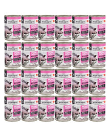 WIEJSKA ZAGRODA Nassfutter Schweinefleisch Monoprotein für adulte Hunde 24x400 g