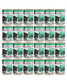 WIEJSKA ZAGRODA Nassfutter Wildschwein Monoprotein für adulte Hunde getreidefrei 24x400 g