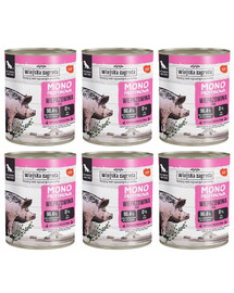 WIEJSKA ZAGRODA Nassfutter Schweinefleisch Monoprotein für adulte Hunde 6x800 g