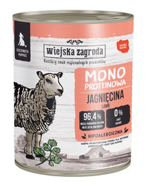 WIEJSKA ZAGRODA Nassfutter mit Lamm Monoprotein für Welpen 800 g