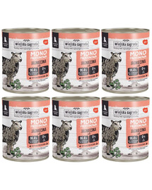 WIEJSKA ZAGRODA Nassfutter mit Lamm Monoprotein für Welpen 6x800 g