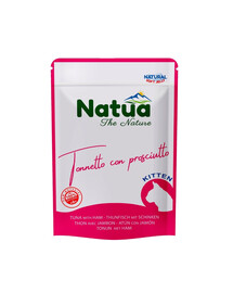NATUA Nassfutter mit Thunfisch und Schinken für Kätzchen 70 g