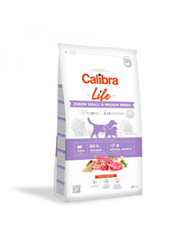 CALIBRA Life Junior Small Medium Breed Lamb Trockenfutter mit Lamm für junge Hunde kleiner und mittlerer Rassen 2,5 kg
