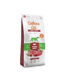 CALIBRA Life Adult Large Fresh Beef Trockenfutter mit Rindfleisch für große Hunderassen 12 kg