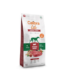 CALIBRA Dog Life Senior Large Fresh Beef mit Rindfleisch für ältere Hunde großer Rassen 12 kg