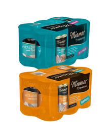 MIAMOR Trinkfein Zupa z kurczakiem + z tuńczykiem dla kota 12 x 135 ml