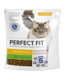 PERFECT FIT Sensitive 1+ Trockenfutter mit Pute für adulte Katzen 1,4 kg