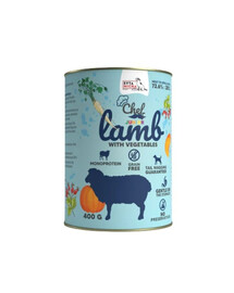 SYTA MICHA Chef Nassfutter Monoprotein Lamm mit Gemüse für Welpen 400 g