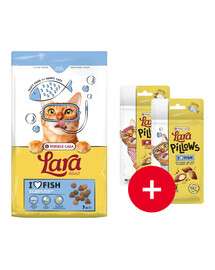 VERSELE-LAGA Lara Adult Salmon Trockenfutter mit Lachs für adulte Katzen 7 kg + 2 Snacks