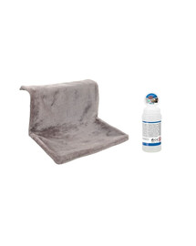 ZOLUX Katzenheizkörper Hängematte grau + TRIXIE Catnip Seifenblasen mit Katzenminze 120 ml
