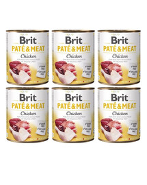 BRIT Pate&Meat chicken 6x800 g pasztet z kurczakiem dla psa