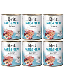 BRIT Pate&Meat salmon 6x800 g pasztet z łososiem dla psa