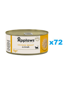 APPLAWS Cat Adult Chicken Breast in Broth pierś z kurczaka w bulionie 72x70 g
