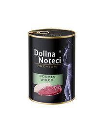 Premium Bogata w gęś dla kota 400 g
