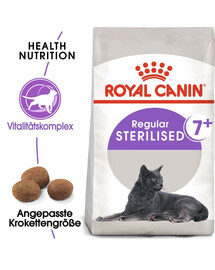ROYAL CANIN Sterilised +7 Trockenfutter für sterilisierte Katzen im Alter von 7 bis 12 Jahren 12x400 g