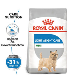 ROYAL CANIN CCN Mini Light Weight Care Trockenfutter für erwachsene Hunde kleiner Rassen mit Neigung zu Übergewicht 2x1 kg