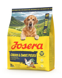 JOSERA Adult Chicken and Sweet Potato getreidefreies Futter für aktive Hunde 6x900g
