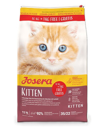 JOSERA Kitten Trockenfutter für Kätzchen und tragende oder säugende Katzen 10 kg + 1kg Gratis