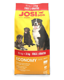 JOSERA JosiDog Economy für Hunde mit normaler Aktivität 15kg + 3kg Gratis