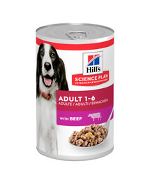 HILL'S Science Plan Canine Adult Beef mit Rindfleisch für adulte Hunde 6x370 g
