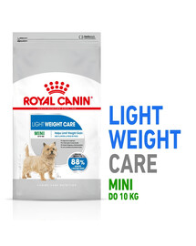 ROYAL CANIN CCN Mini Light Weight Care Trockenfutter für erwachsene Hunde kleiner Rassen mit Neigung zu Übergewicht 4x1 kg