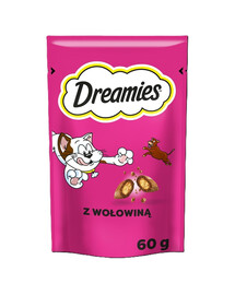 DREAMIES Snacks mit Rindfleisch für Katzen 60g