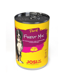 JOSERA JosiDog Finest Mix Pate Pastete mit 4 Fleischsorten 12x400 g