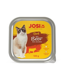 JOSERA JosiCat Pastete mit Rindfleisch für Katzen 24x100g