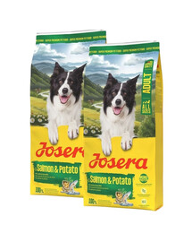 JOSERA Salmon and Potato Adult getreidefreies Futter für Hunde mit empfindlichem Magen 2x12,5 kg