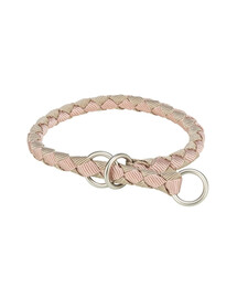 TRIXIE Cavo Zughalsband für Hunde S: 30–36 cm/o 12 mm rosa/beige