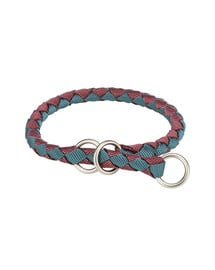 TRIXIE Cavo Zughalsband für Hunde XS–S: 25–31 cm/o 12 mm bordaux/petrol