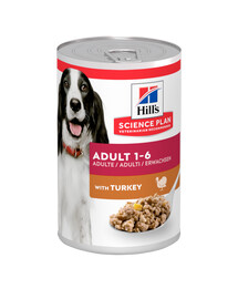 HILL'S Science Plan Canine Adult Turkey mit Pute für adulte Hunde 12x370 g
