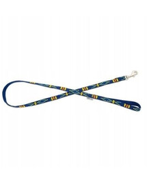 BARRY KING Hundeleine mit ethnischem Muster 10mm/120cm marineblau