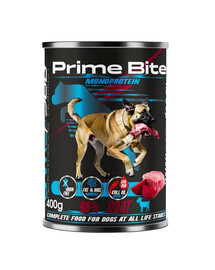 GAME DOG Prime Bite Ziegenfleisch mit Rote Beete Nassfutter für Hunde jeden Alters 400g