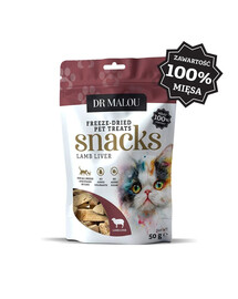 DR MALOU 100% gefriergetrockene Lammleber Leckerlis für Katzen 50g