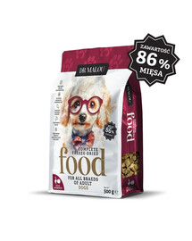 DR MALOU Gefriergetrocknete Ente mit Kürbis Trockenfutter für Hunde 500 g