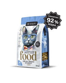 DR MALOU Gefriergetrocknetes Katzenfutter mit Ente und Lamm, 500 g