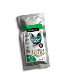 DR MALOU Gefriergetrocknet Huhn mit Lachs 10 g Trockenfutter für Katzen