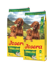 JOSERA Mother and Puppy Salmon with Rice für Welpen, trächtige und säugende Hündinnen 2x12,5 kg