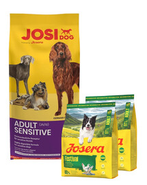 JOSERA JosiDog Adult Sensitive 15 kg + 2x900g GRATIS