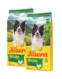 JOSERA Light Vital für Hunde zur Unterstützung der Gewichtskontrolle 2x12,5 kg