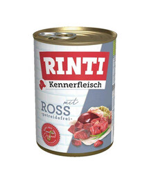 RINTI Kennerfleisch Nassfutter mit Pferdefleisch für adulte Hunde 400 g