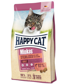 HAPPY CAT Minkas Sterilised Trockenfutter mit Lachs für sterilisierten Katzen 10 kg